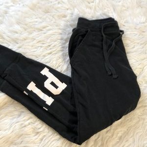 Pink Victoria’s Secret Black Joggers